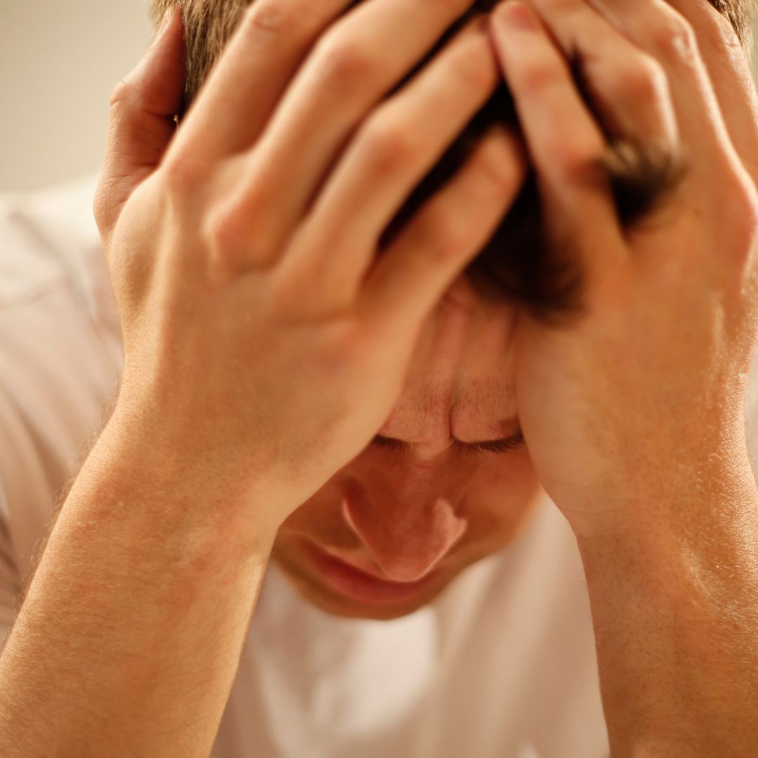 Coping with a come down What is a come down? A man with his head in his hand symbolising a come down